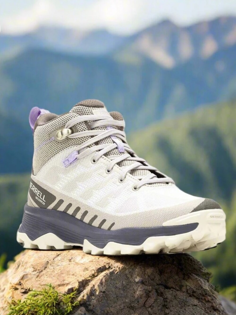 MERRELL MID WATERPROOF HIKERS TRAIL BOOTS Grey Women's 9.5